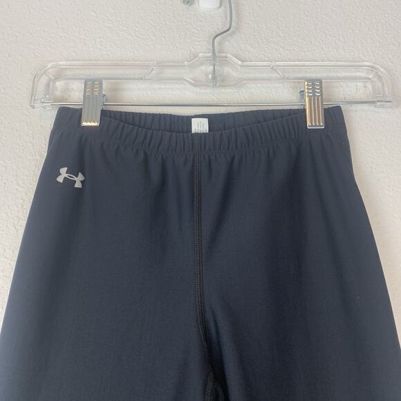 Under Armour Pants Womens Small Pull-on Black Stretch Baselayer - Picture 2 of 10